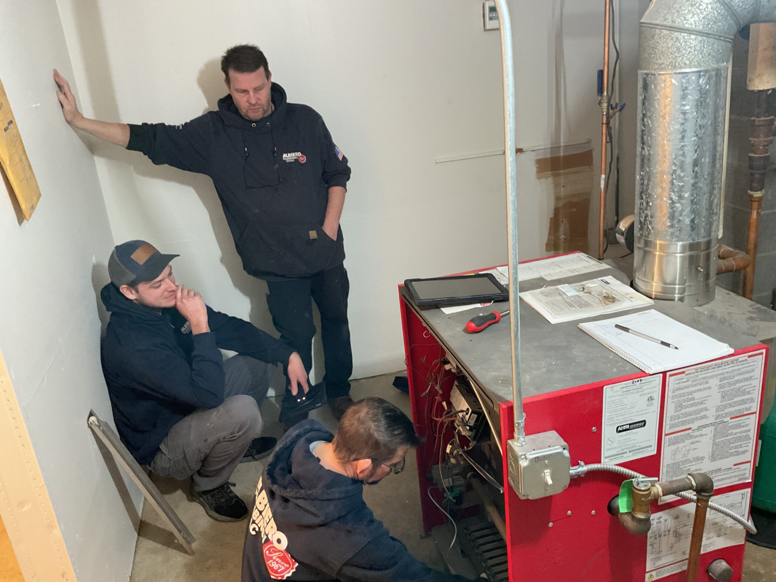 Albiero technicians perform a multi-point inspection that covers every critical component of your heating or cooling system